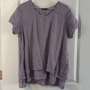 Grizas Top. Linen. Lavender. Medium. Layered look